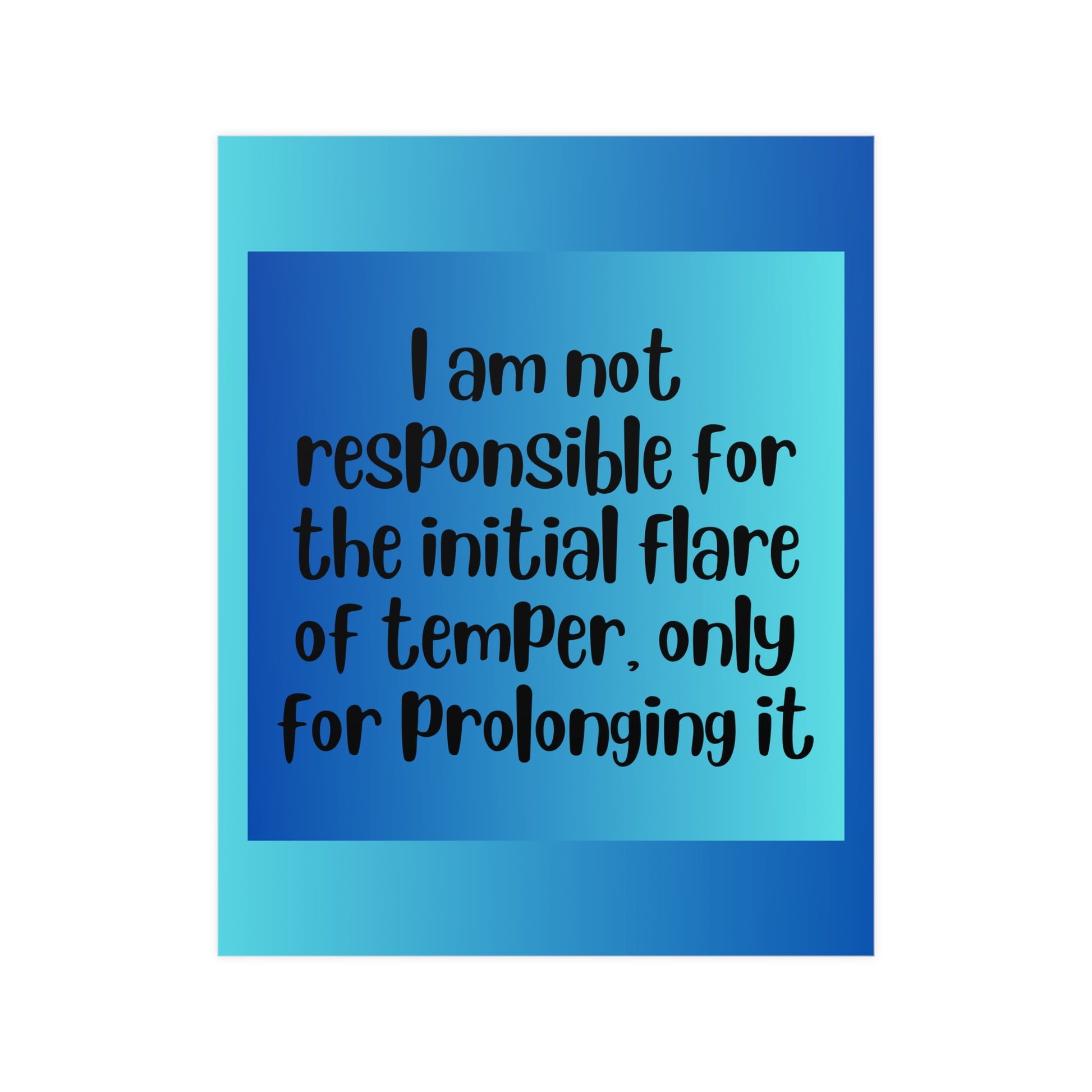 Inspirational Quote Poster: I Am Not