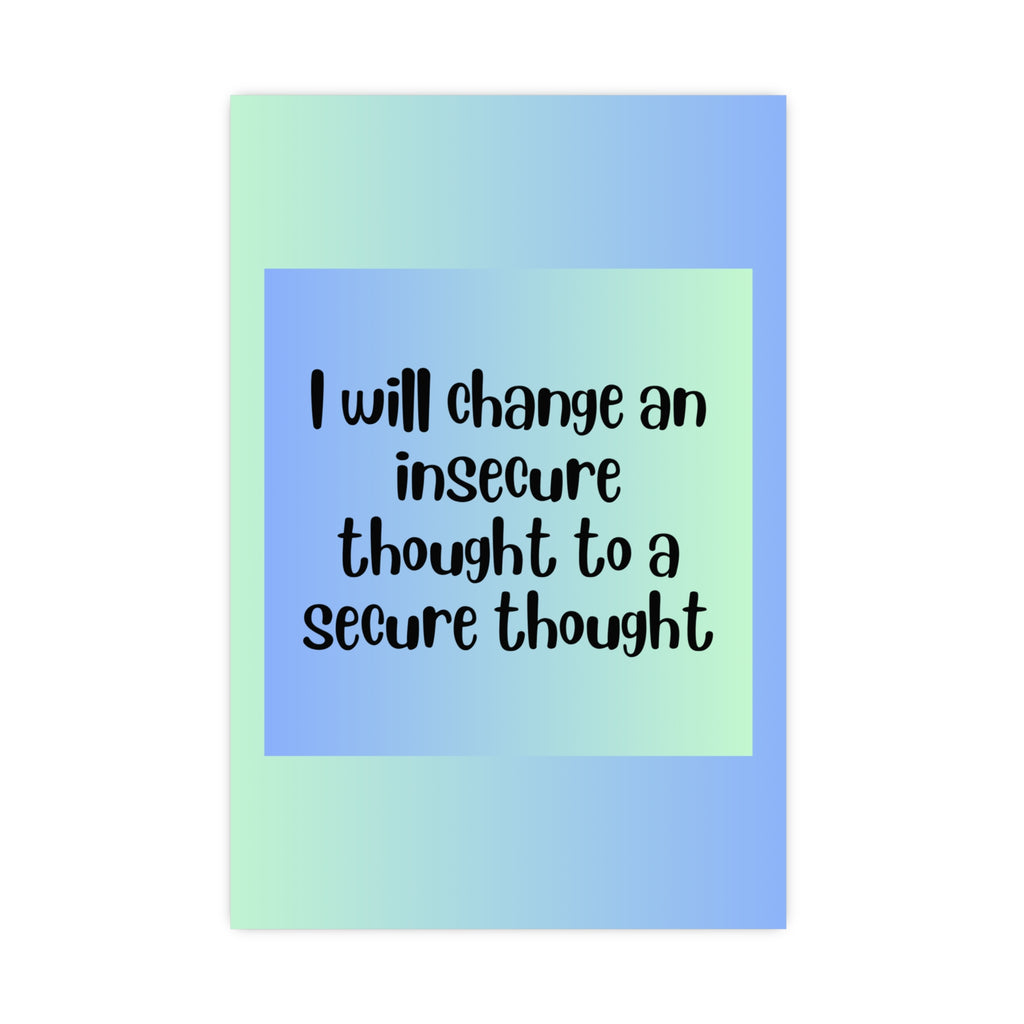 Inspirational Quote Poster: I Will Change
