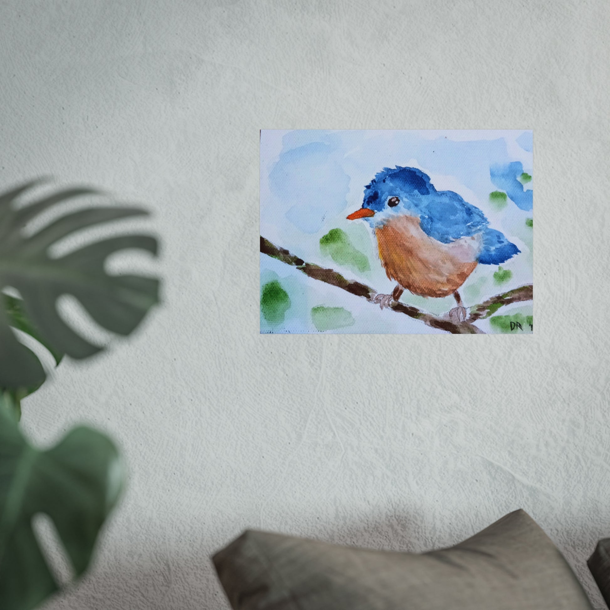 Perched on a birch poster