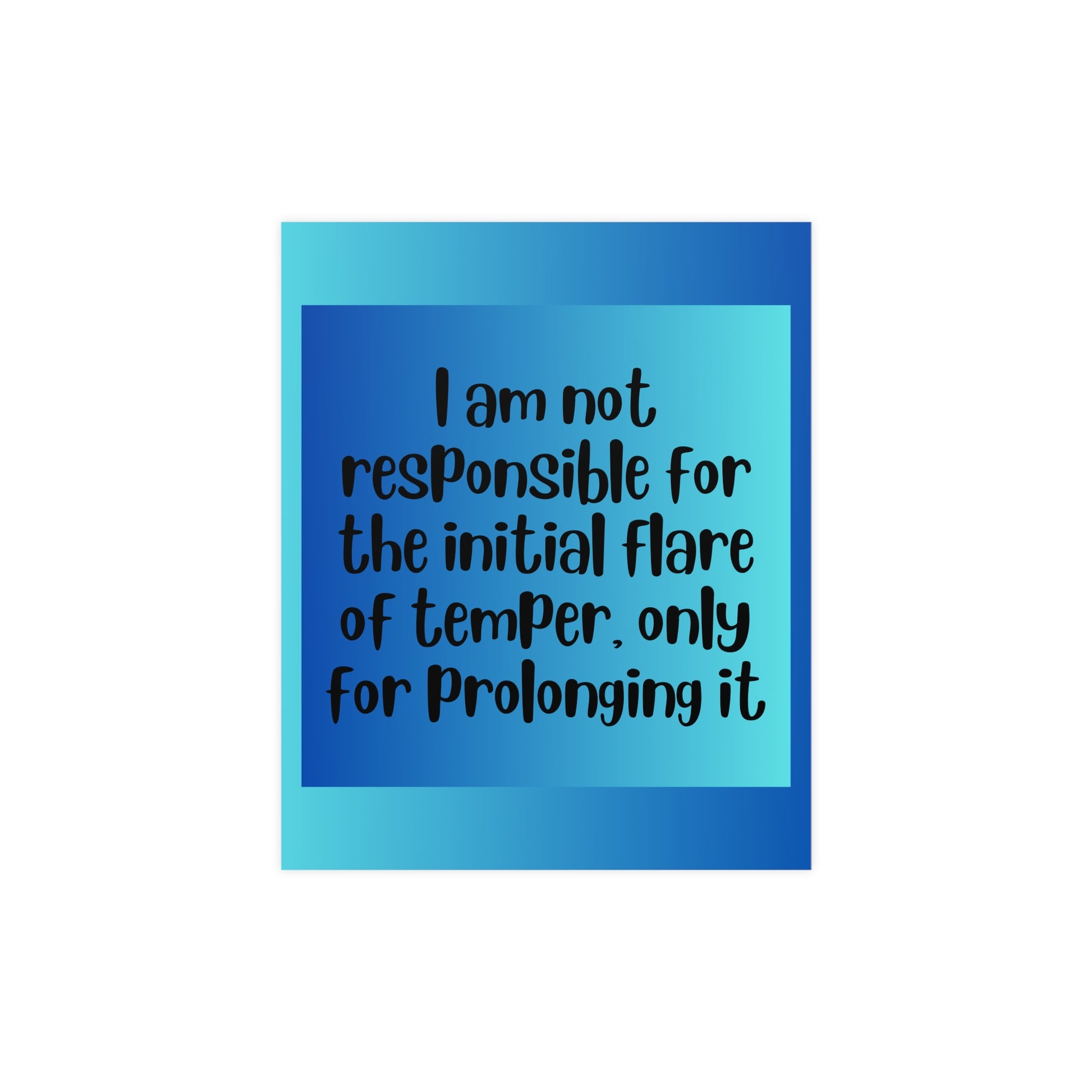 Inspirational Quote Poster: I Am Not
