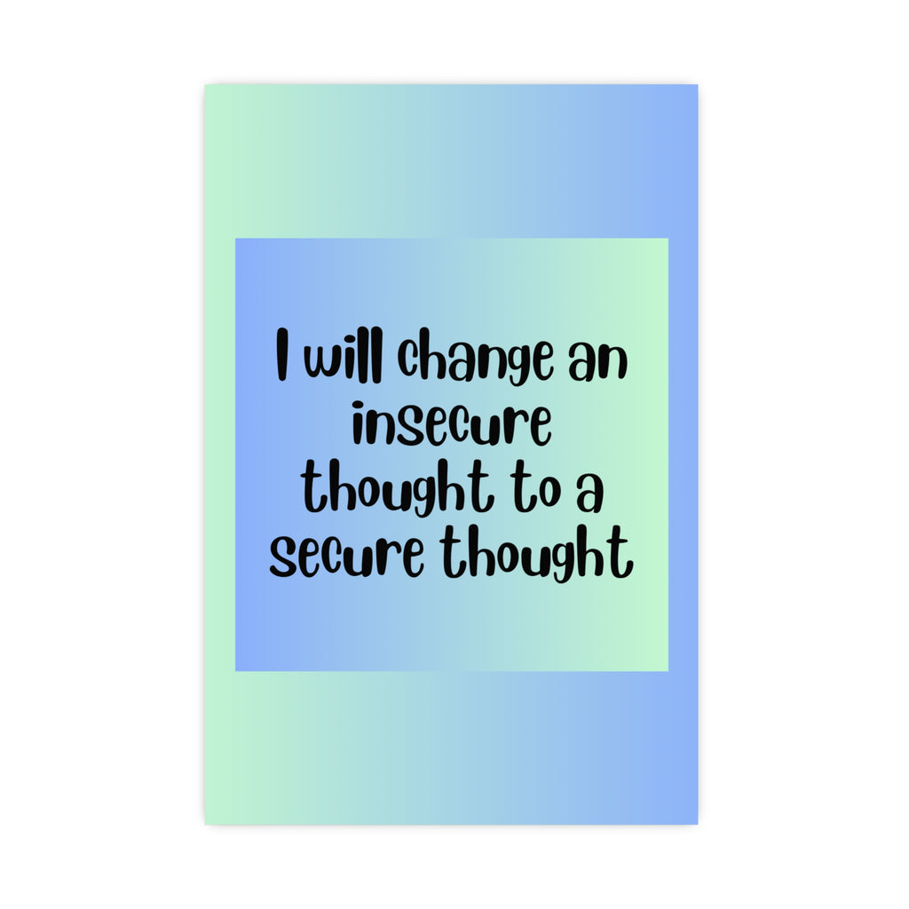 Inspirational Quote Poster: I Will Change