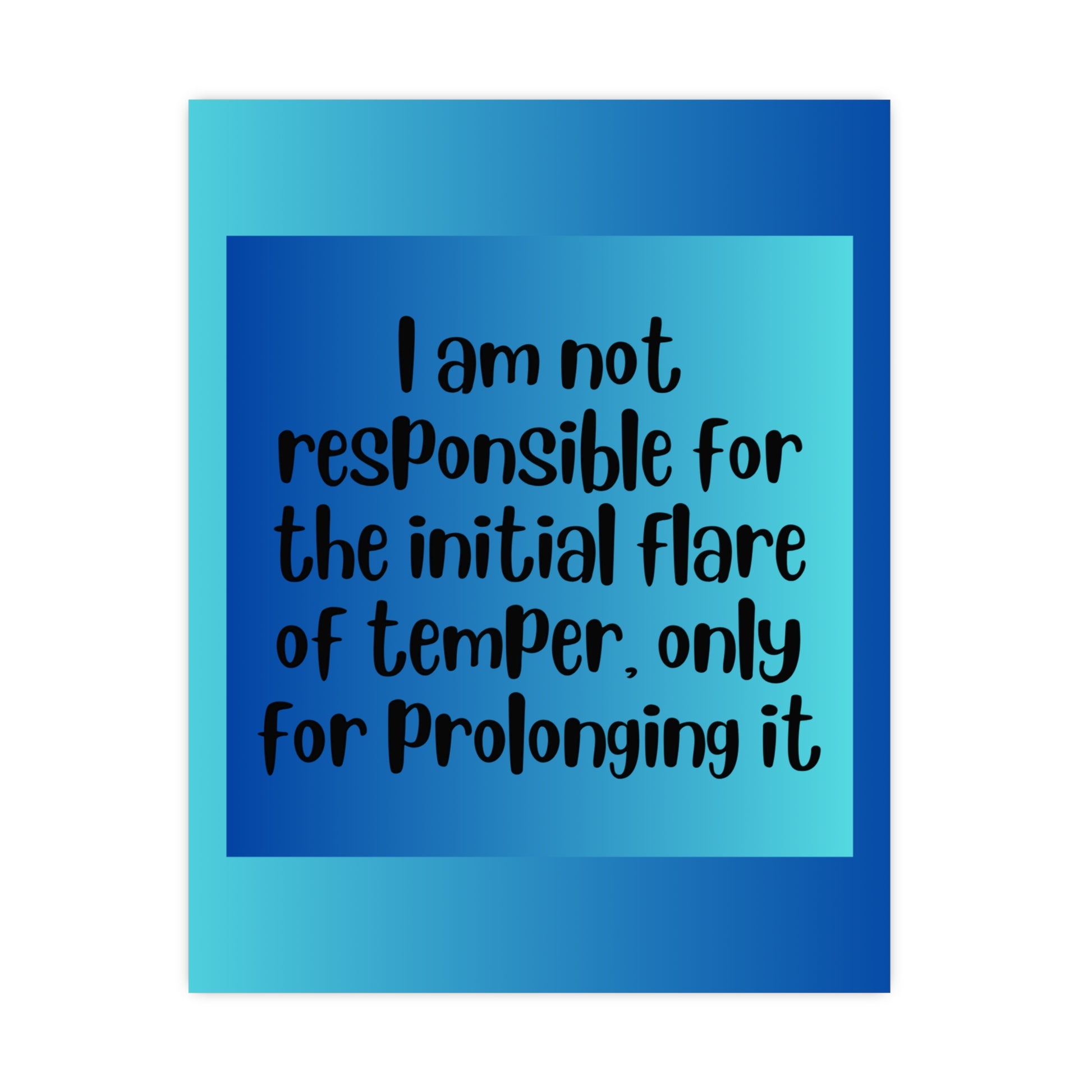 Inspirational Quote Poster: I Am Not