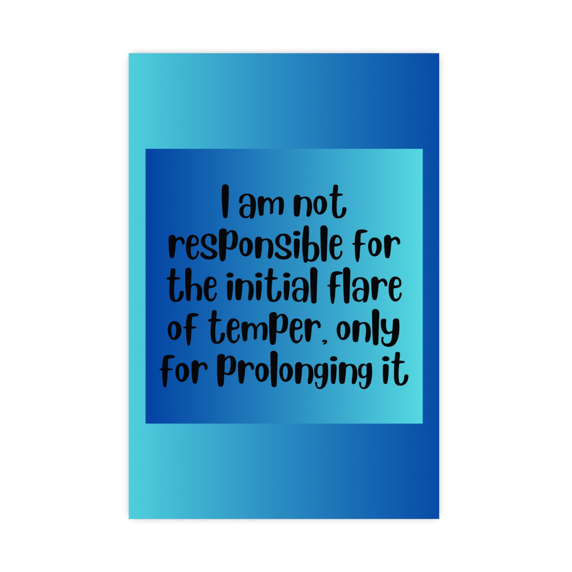 Inspirational Quote Poster: I Am Not