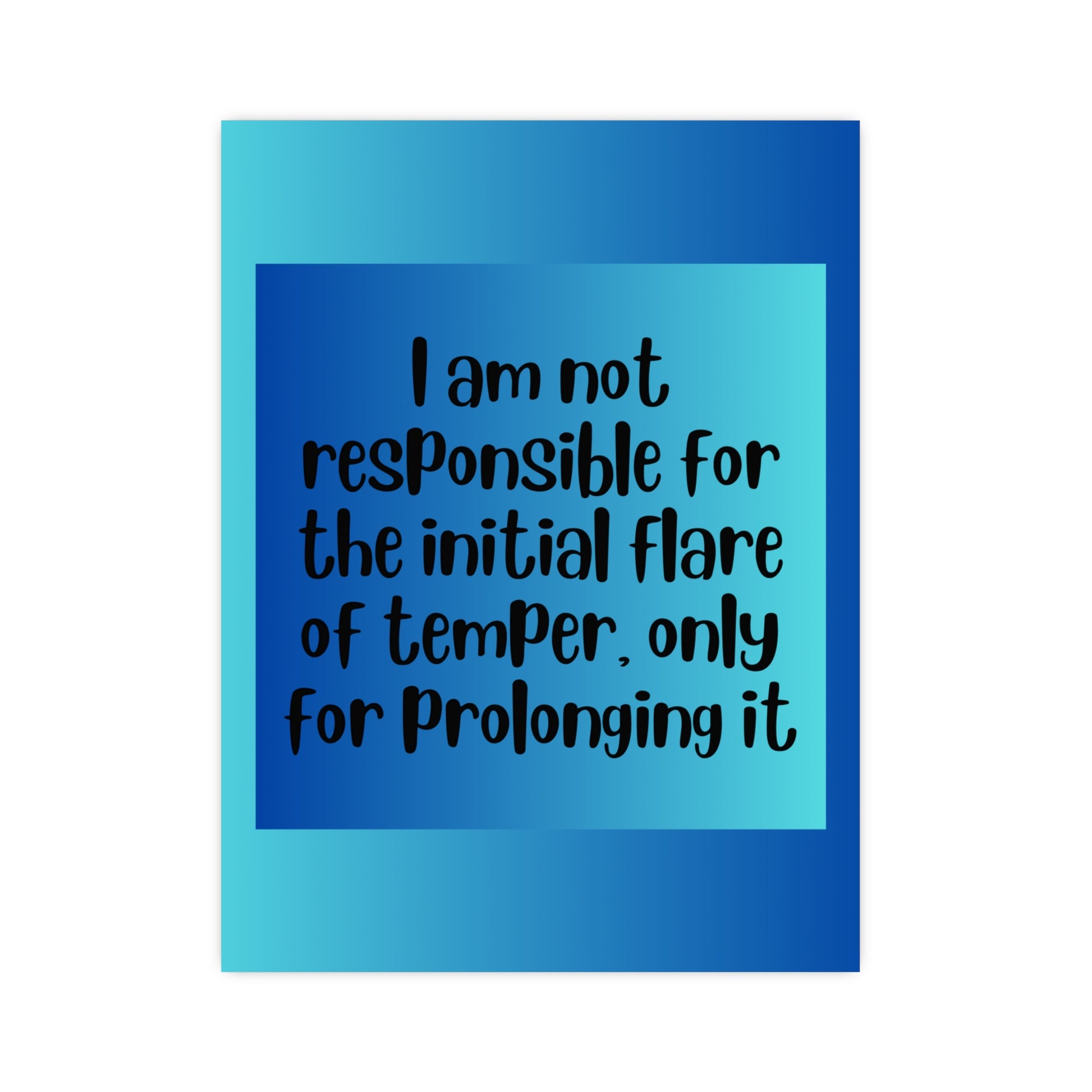 Inspirational Quote Poster: I Am Not