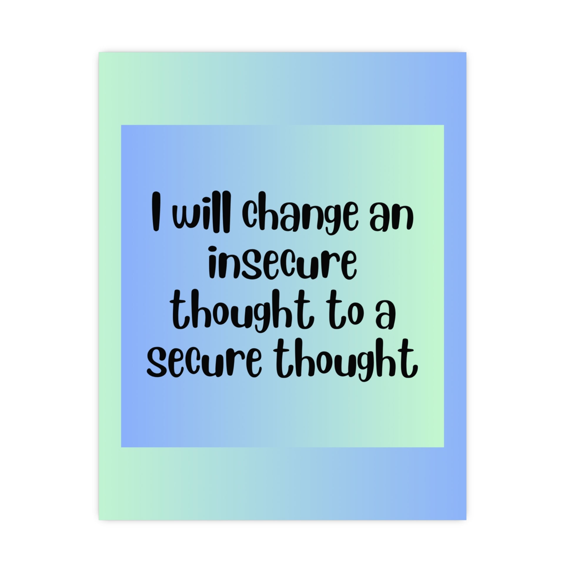 Inspirational Quote Poster: I Will Change