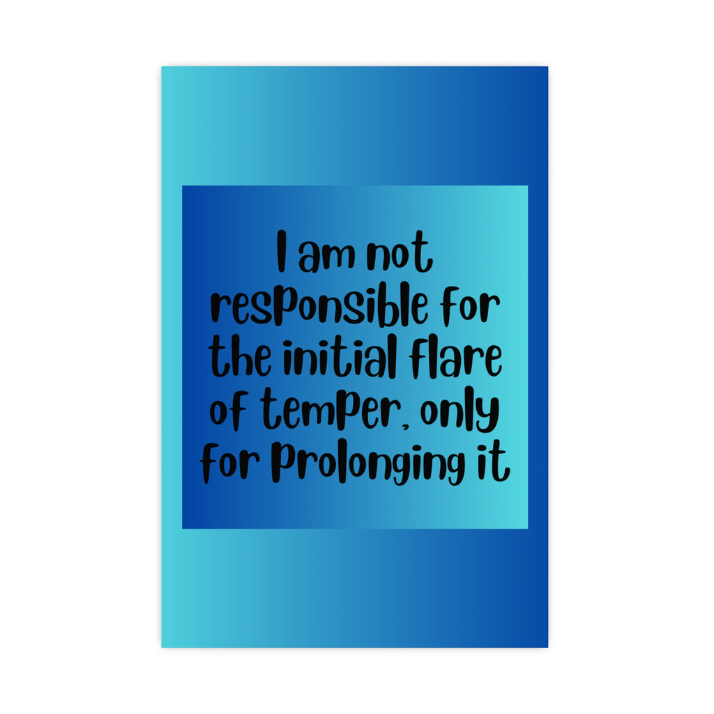 Inspirational Quote Poster: I Am Not