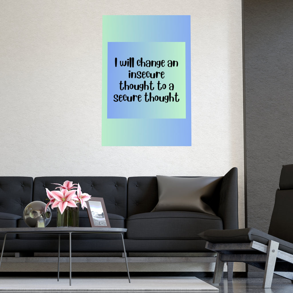 Inspirational Quote Poster: I Will Change