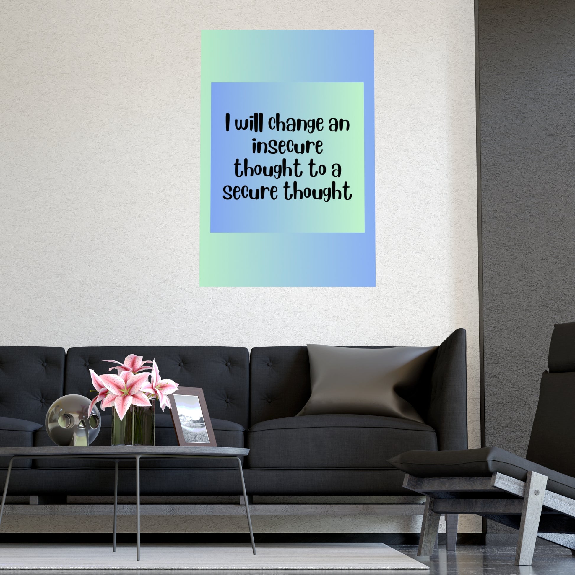 Inspirational Quote Poster: I Will Change