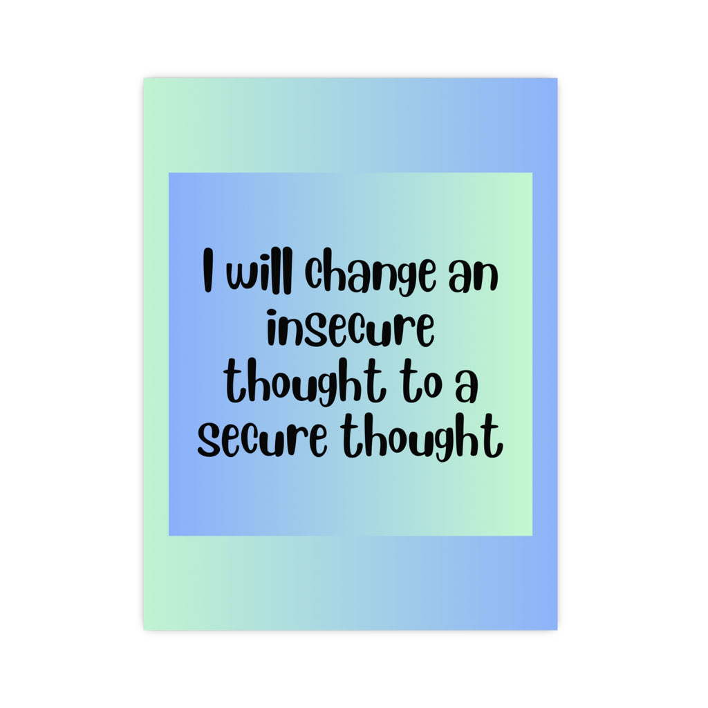 Inspirational Quote Poster: I Will Change