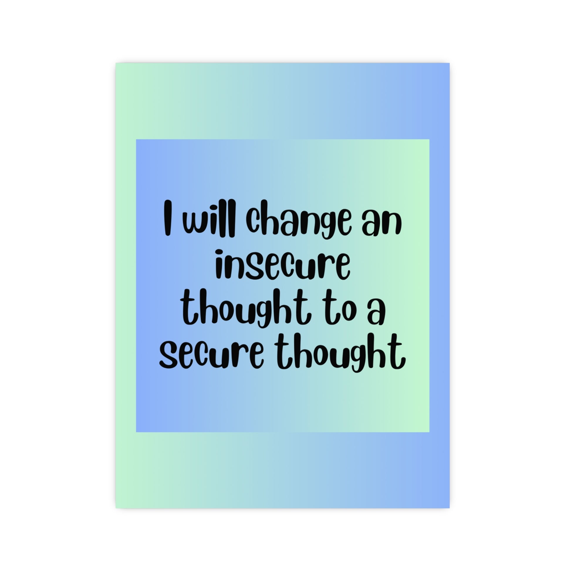 Inspirational Quote Poster: I Will Change