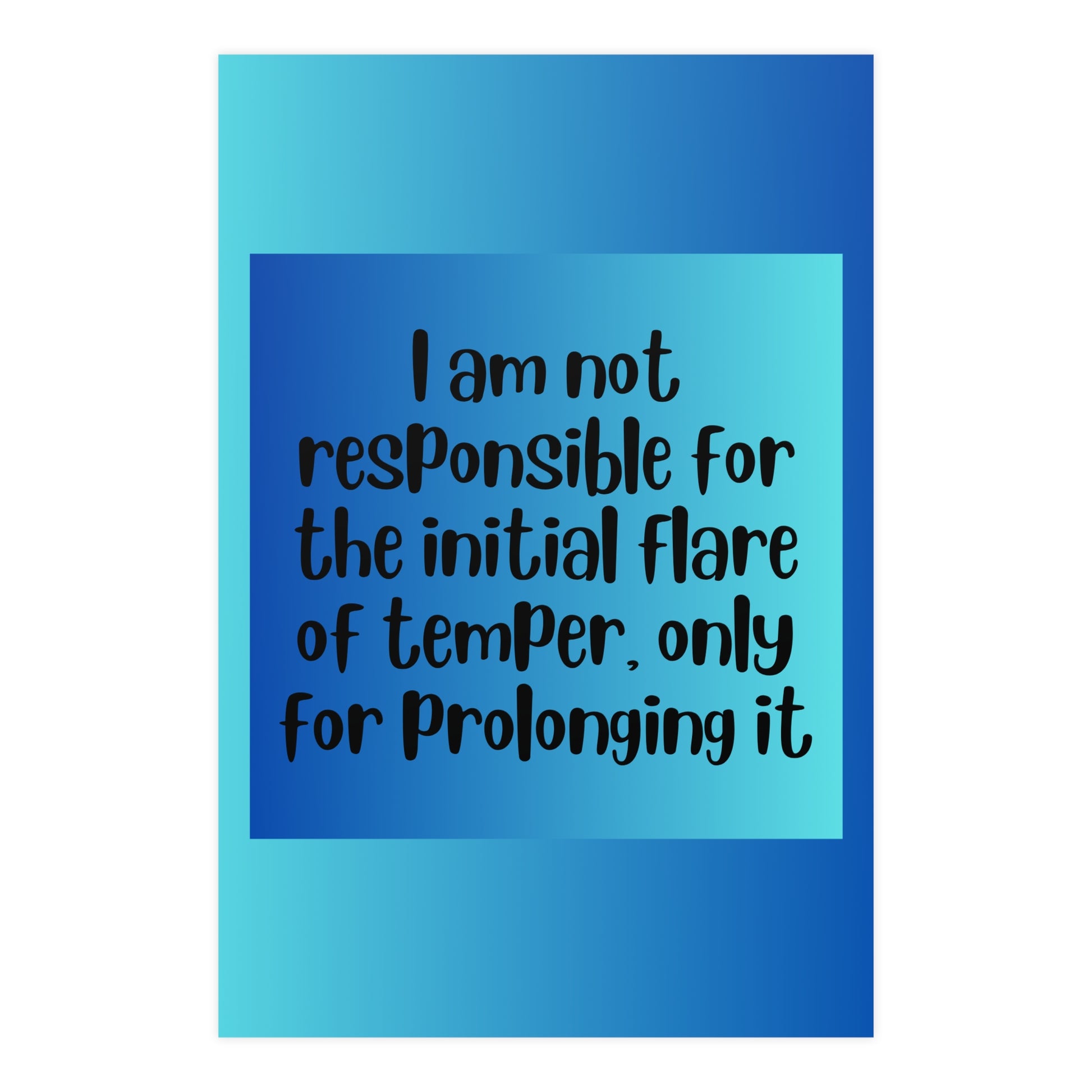 Inspirational Quote Poster: I Am Not