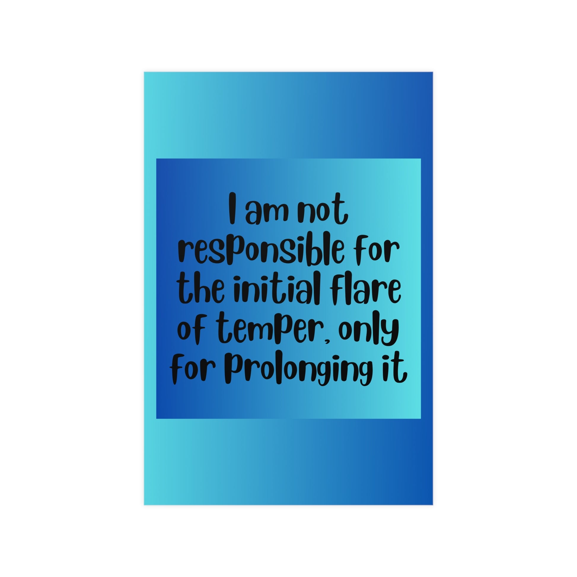 Inspirational Quote Poster: I Am Not