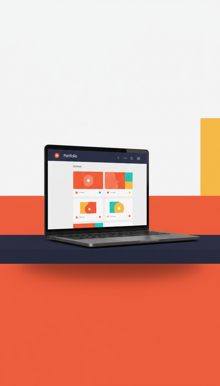 Portfolio Web App on Laptop