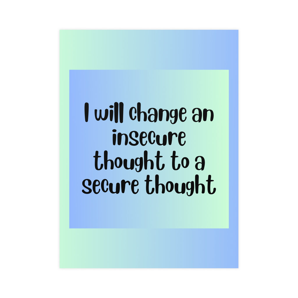 Inspirational Quote Poster: I Will Change