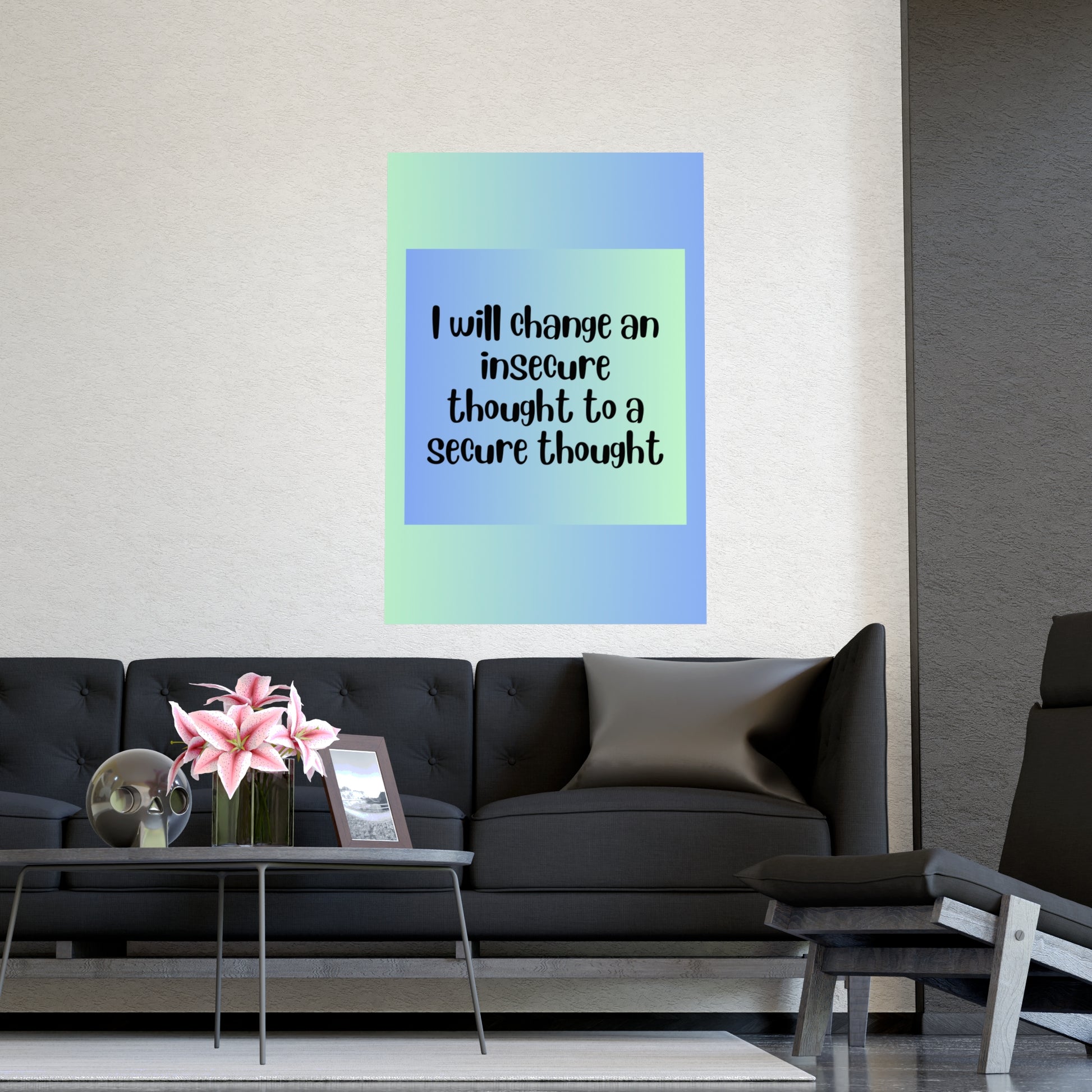 Inspirational Quote Poster: I Will Change