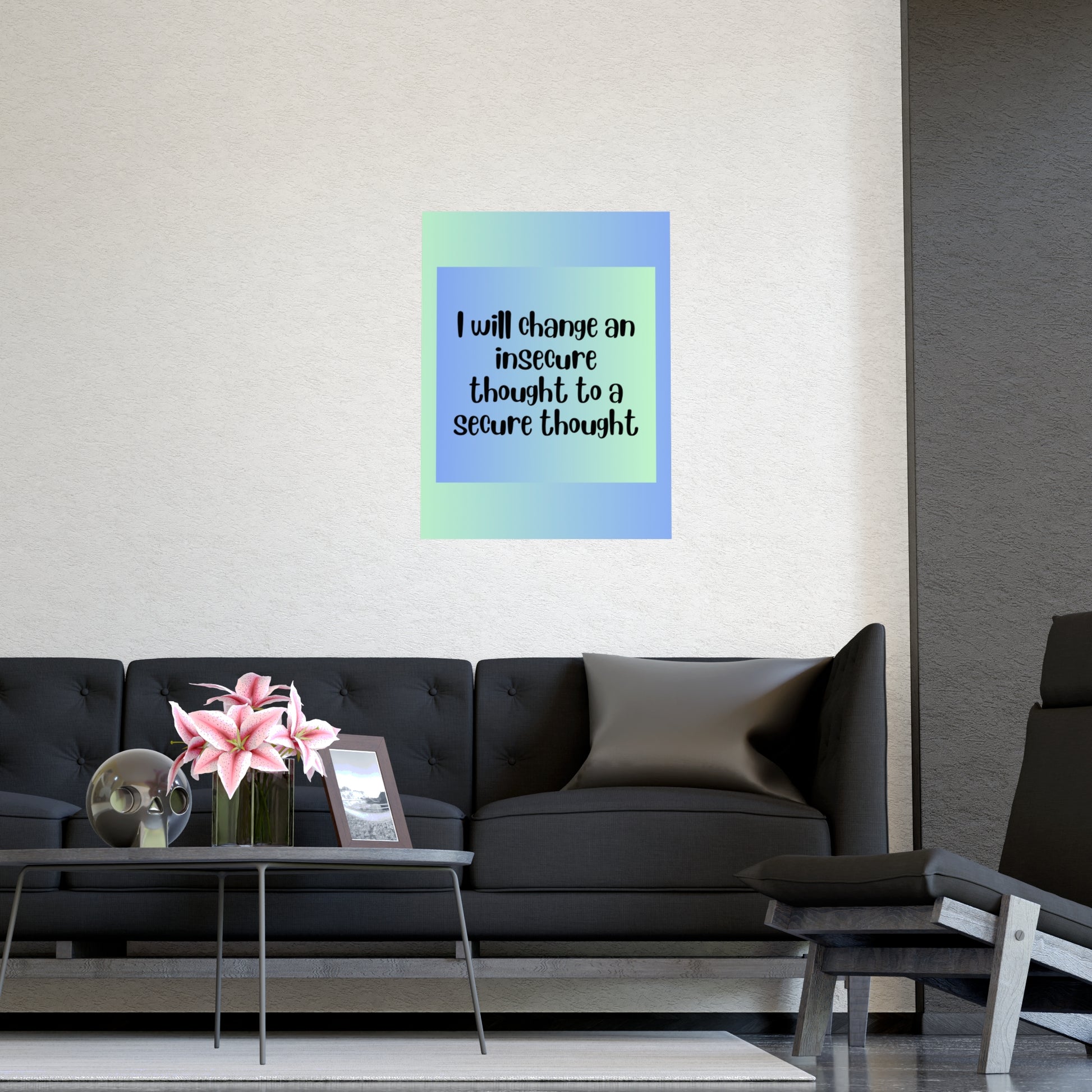 Inspirational Quote Poster: I Will Change