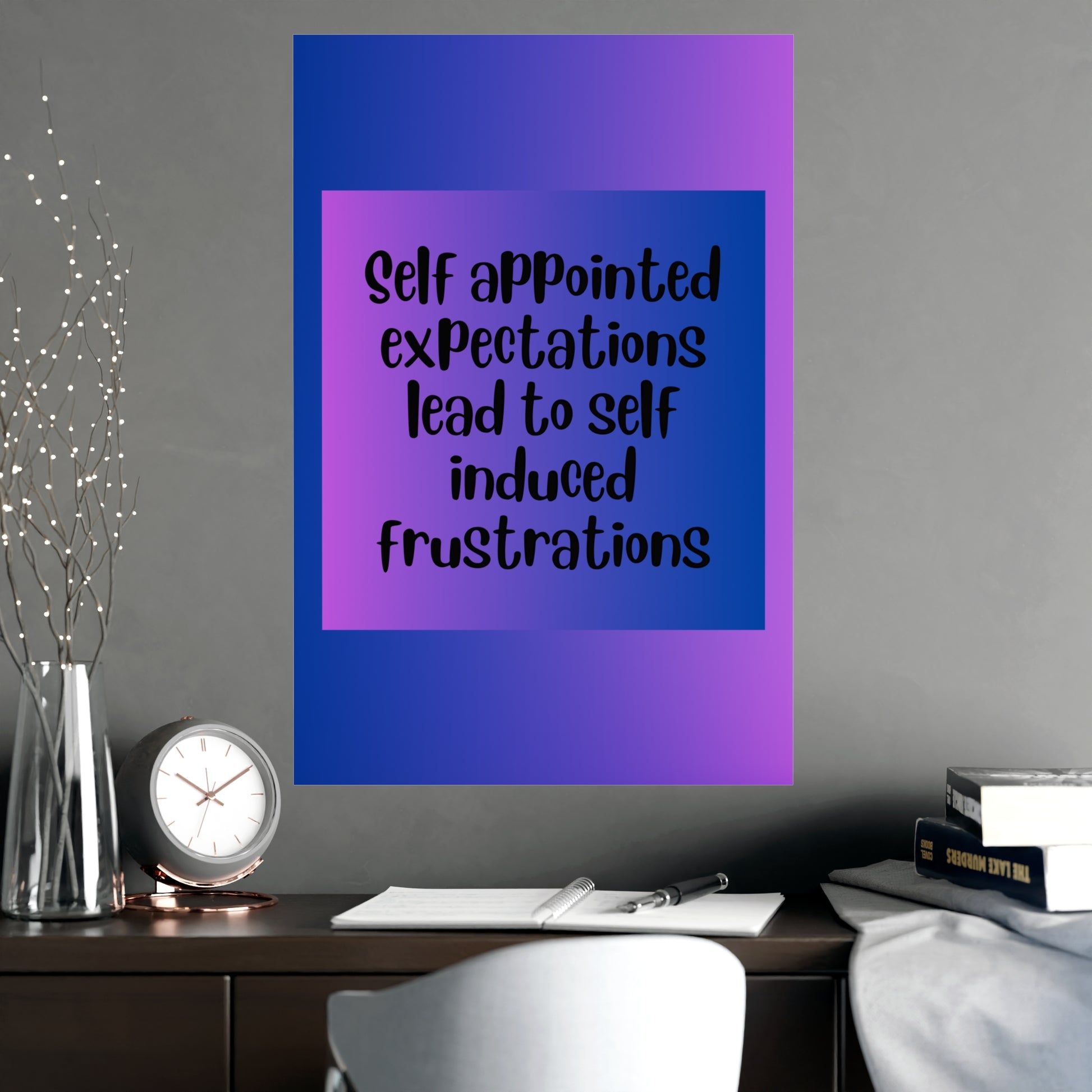 Inspirational Quote Poster: Self Appointed Expectations